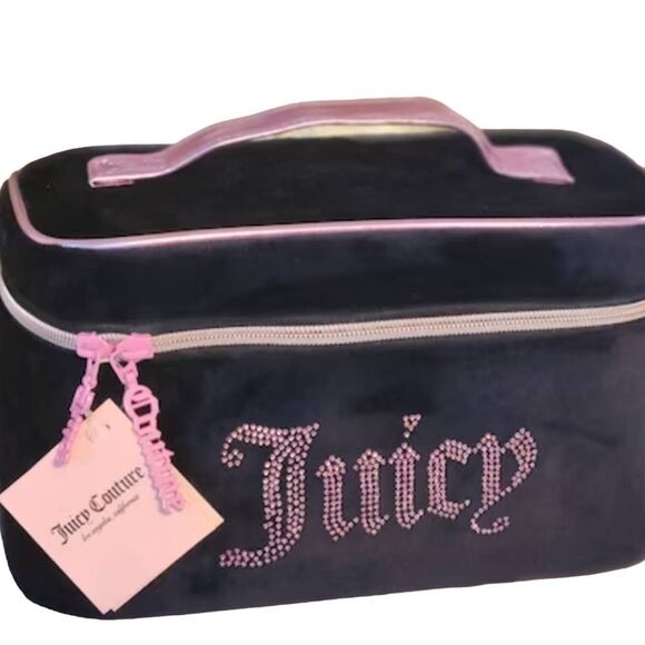 Juicy Couture Rhinestone Logo Travel Traincase - Picture 7 of 7